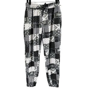 NWT Fresh Prince of Bel Air Jogger Pants BLK & White Sweatpants Mens Sz M